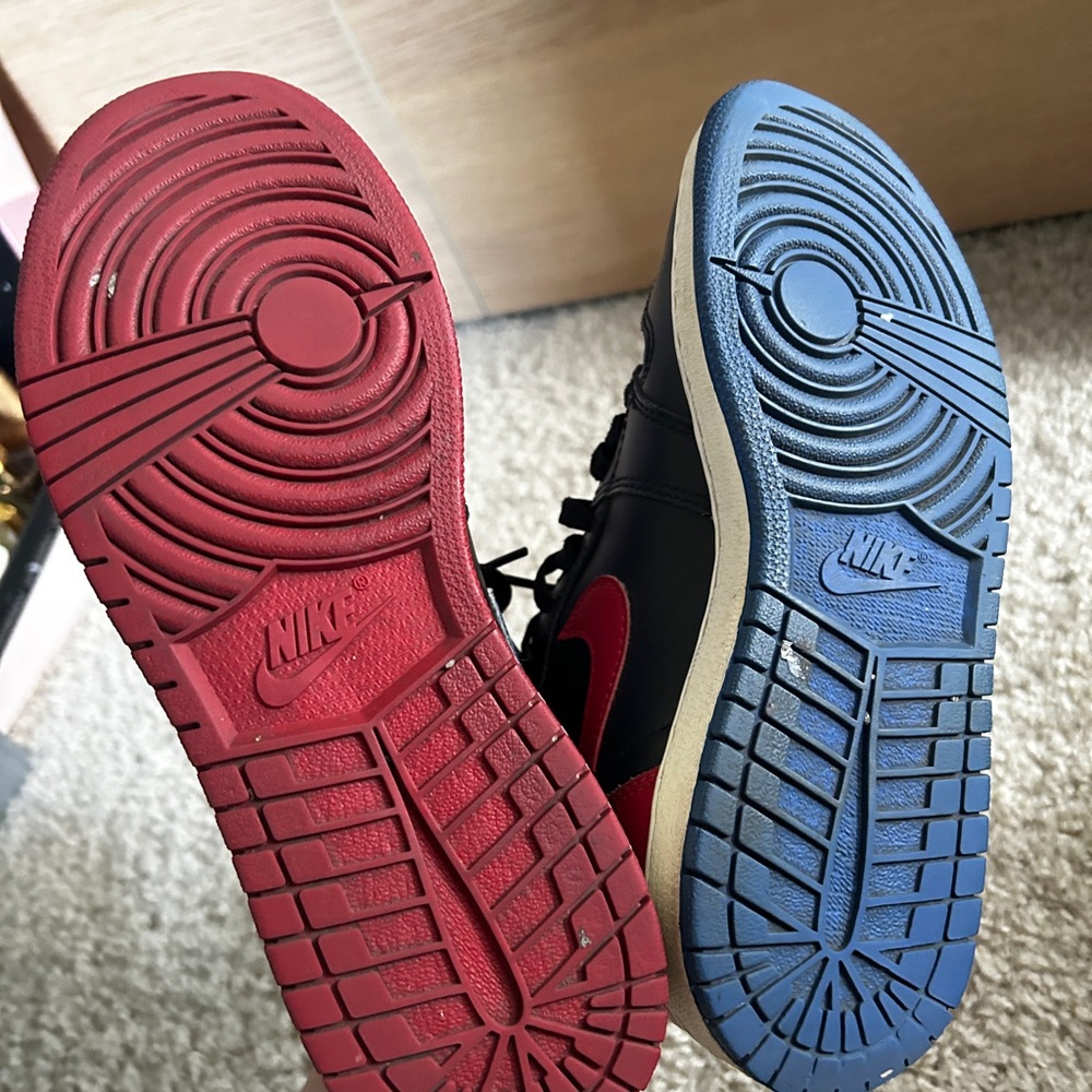 Nike Air Black, Red, and Blue High-Tops - Picture 5 of 5